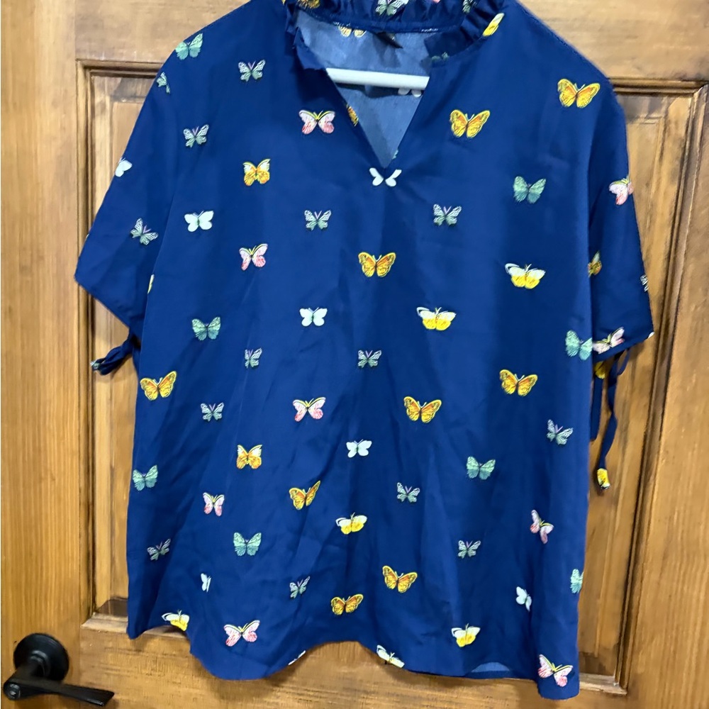 Colorful Butterfly Blouse